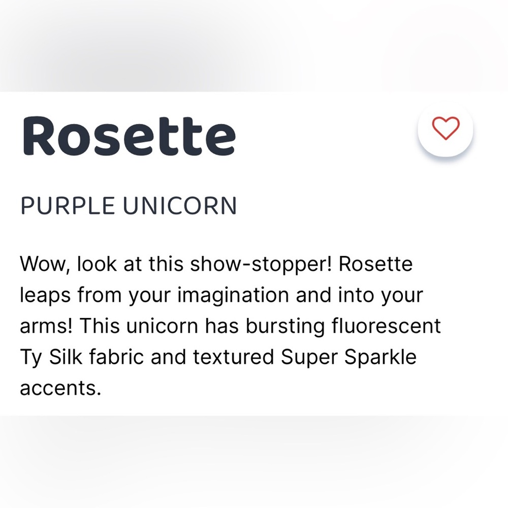 TY ROSETTE UNICORN - Picture 3 of 12